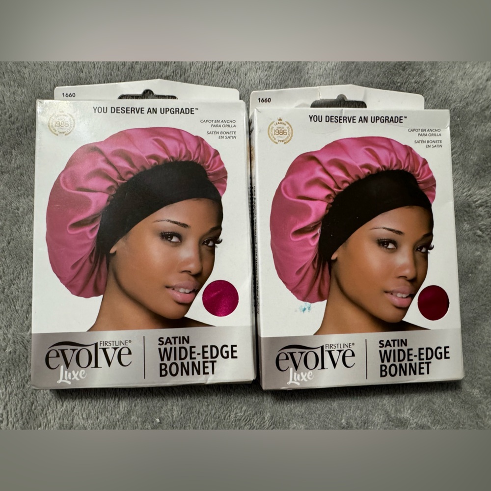 Evolve Luxe Satin Wide-Edge Bonnet - 2 Pack